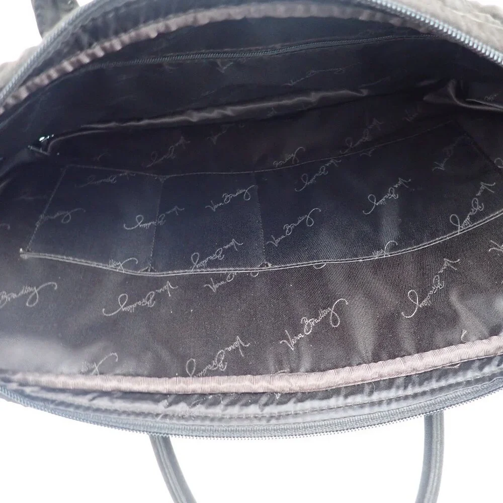 Vera Bradley Brown Quilted Laptop Bag Briefcase Travel